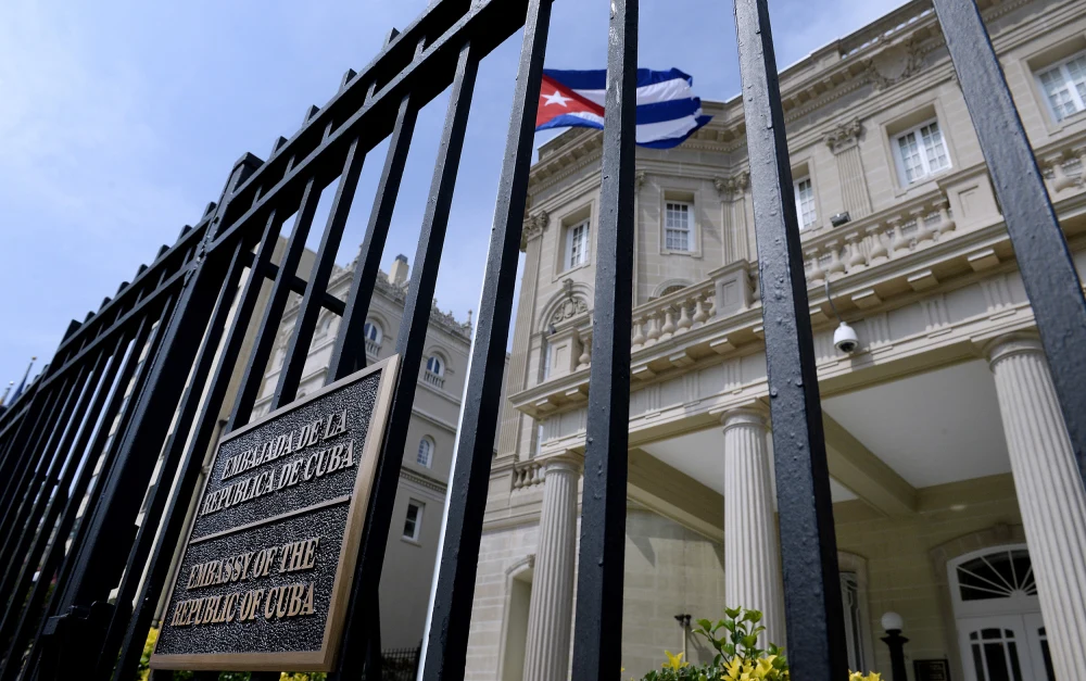 A photograph of the Cuban Embassy